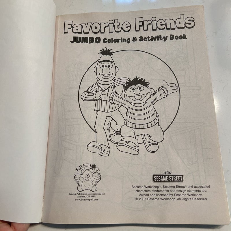 Sesame Street Jumbo Coloring and Activity Book - Animals All Around