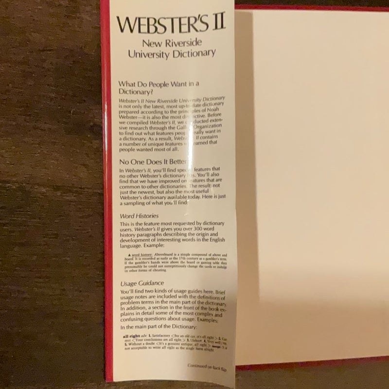 Webster’s II 