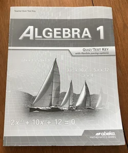 Algebra 1 quiz/test key