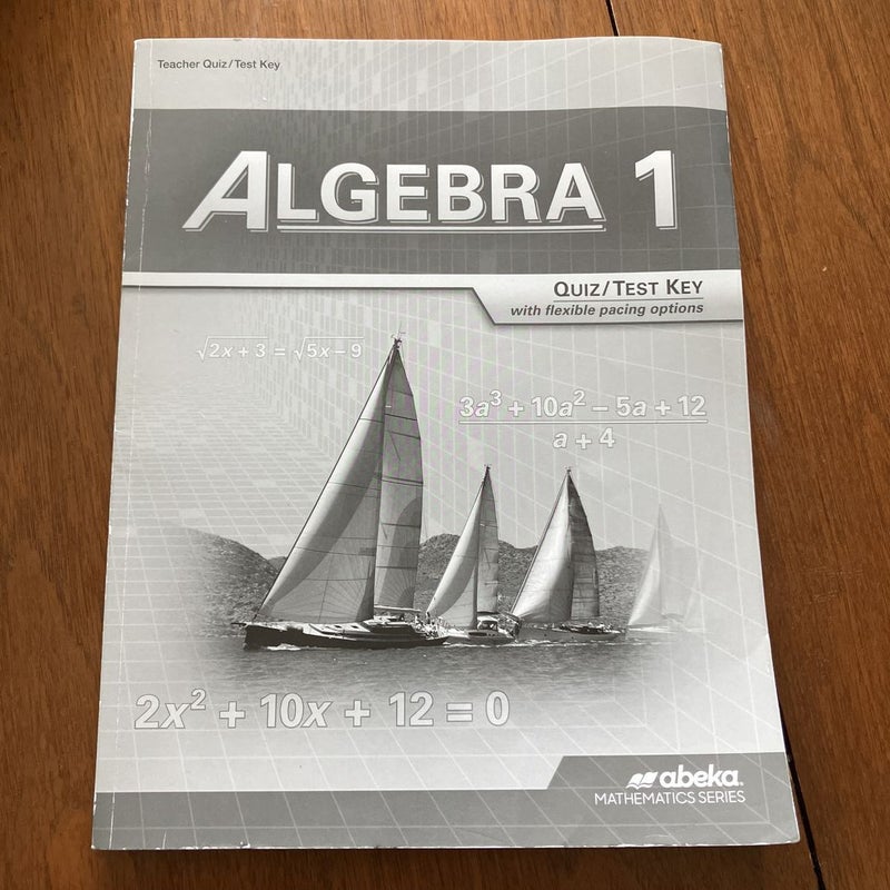 Algebra 1 quiz/test key