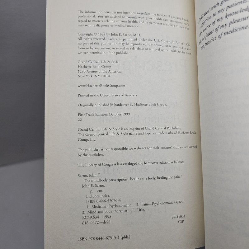 The Mindbody Prescription