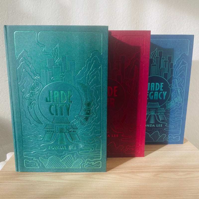 Illumicrate Jade City Jade War Jade Legacy Green Bone Saga by Fonda Lee Signed