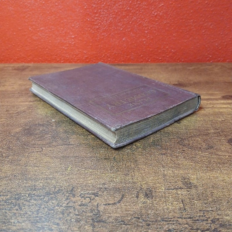 Antique 1915 Plane Geometry Book