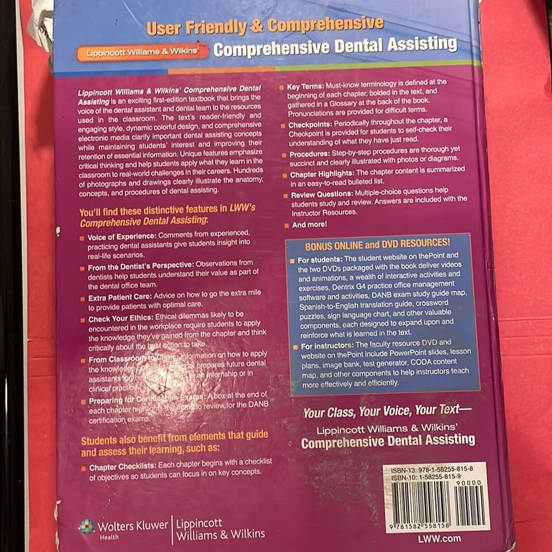 Lippincott Williams and Wilkins' Comprehensive Dental Assisting