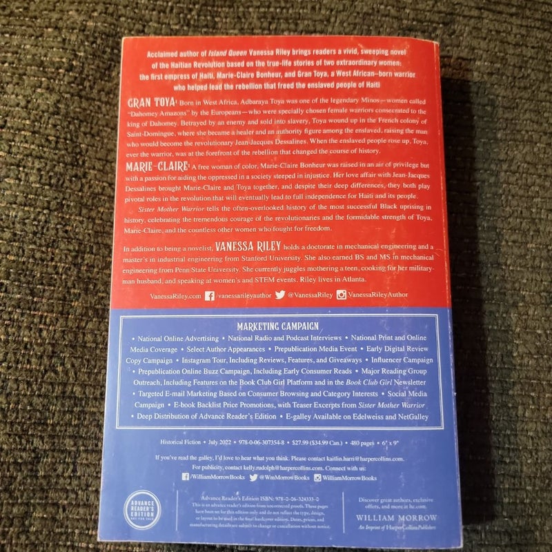 Sister Mother Warrior (2022 First Edition ARC)