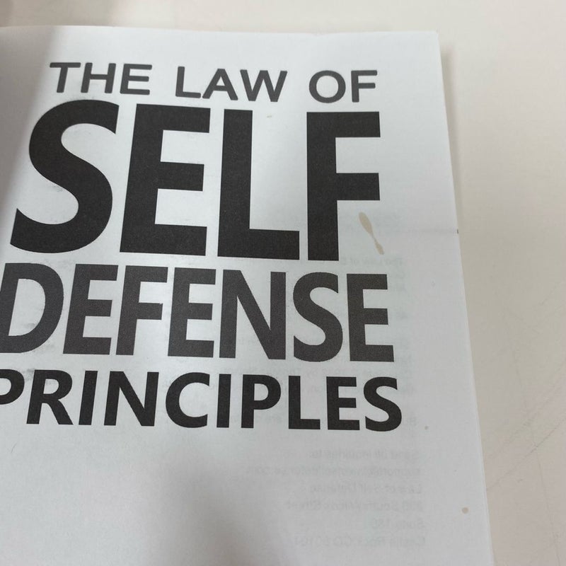 The Law of Self Defense, 3rd Edition