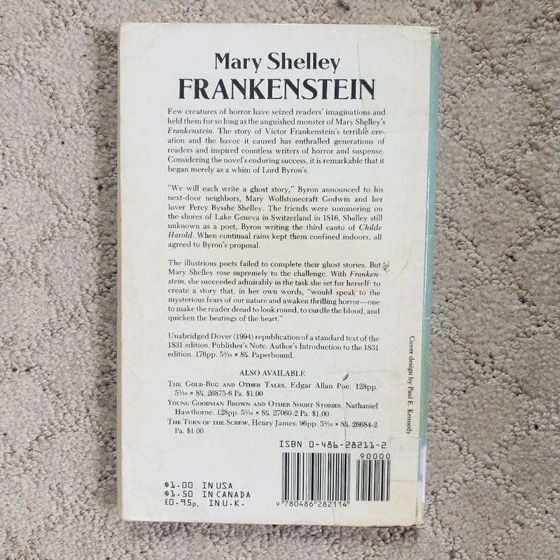 Frankenstein (Dover Thrift Edition, 1994)