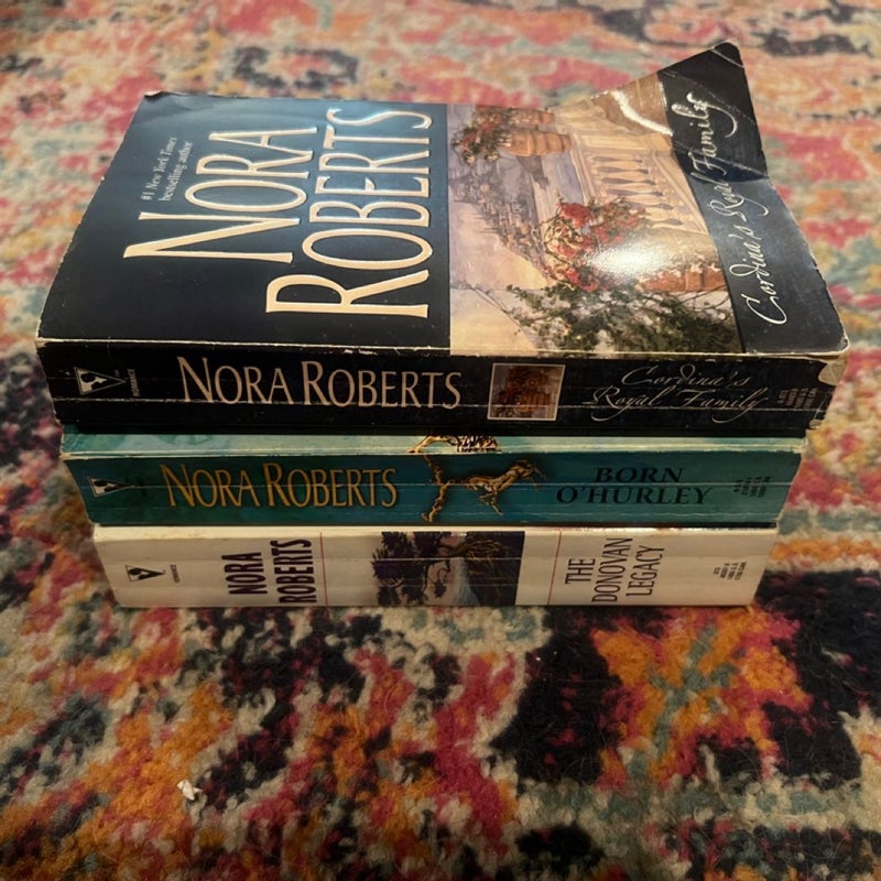 Lot of 3 Nora Roberts  Romance Novels PBs GOOD