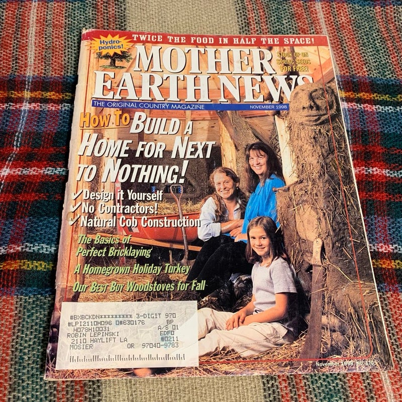 Mother Earth News Magazine - Nov 1998