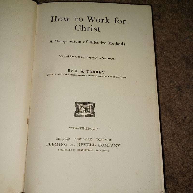 How to Work for Christ