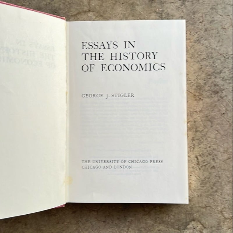 Essays in the History of Economics (1965)