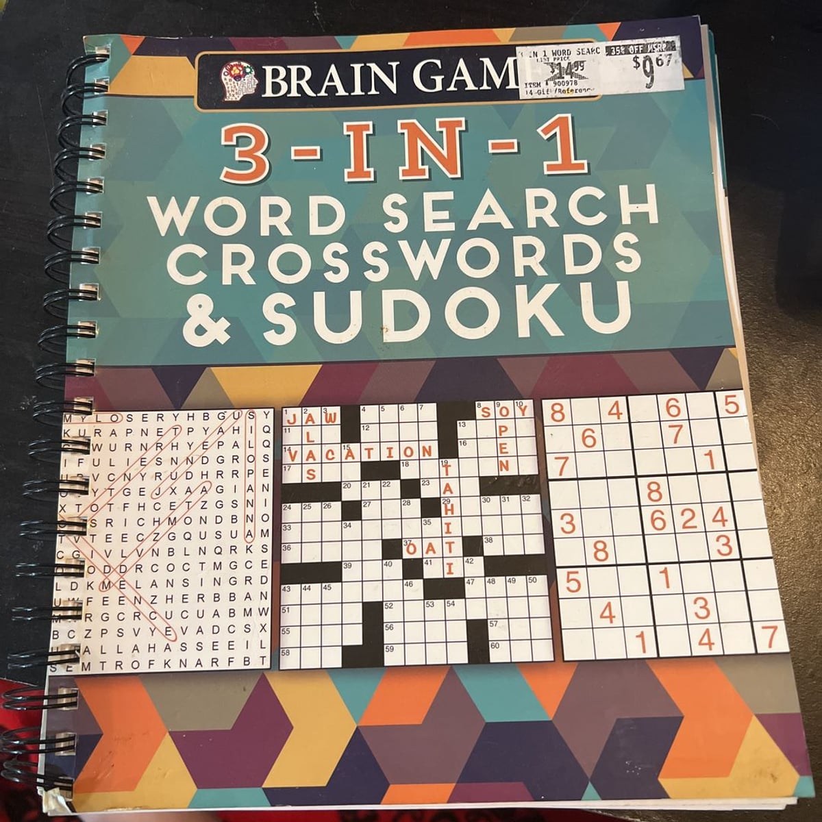 Brain Games - 3-In-1: Word Search, Crosswords and Sudoku