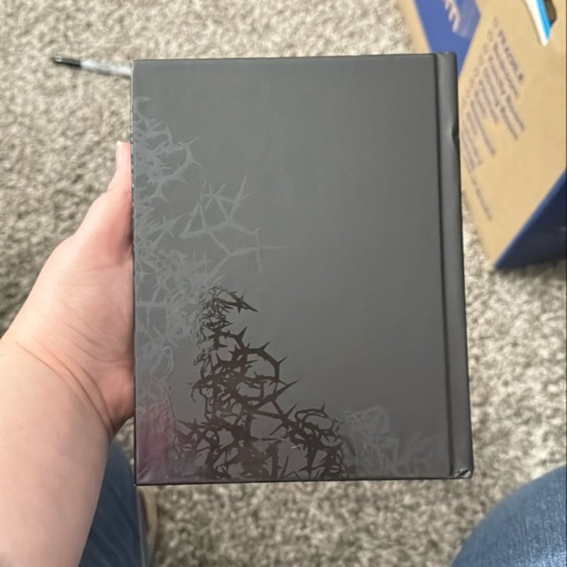 Maleficent hardcover book with black sprayed edges