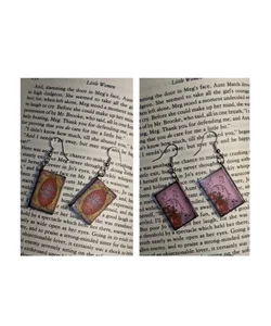 Handmade Little Women Book Earrings 