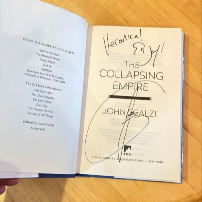 The Collapsing Empire (SIGNED and PERSONALIZED to Veronica)