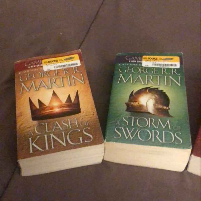 Game of Thrones, A Clash of Kings, A Storm of Swords, A Feast of Crows, & A Dance with Dragon