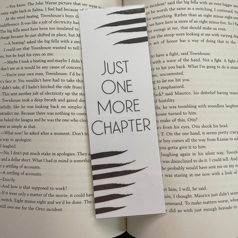 “Just One More Chapter” Bookmark