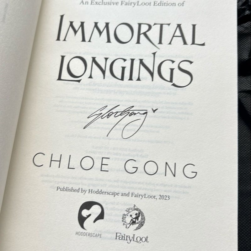 Immortal Longings (Fairyloot; signed)