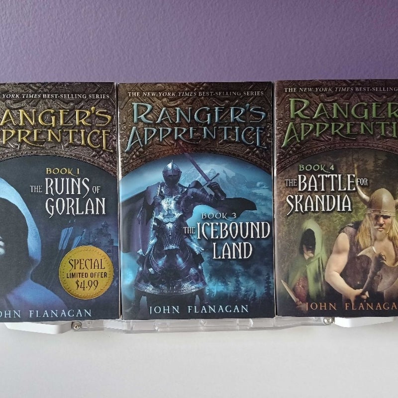 Ranger's Apprentice series Books 1, 3, and 4