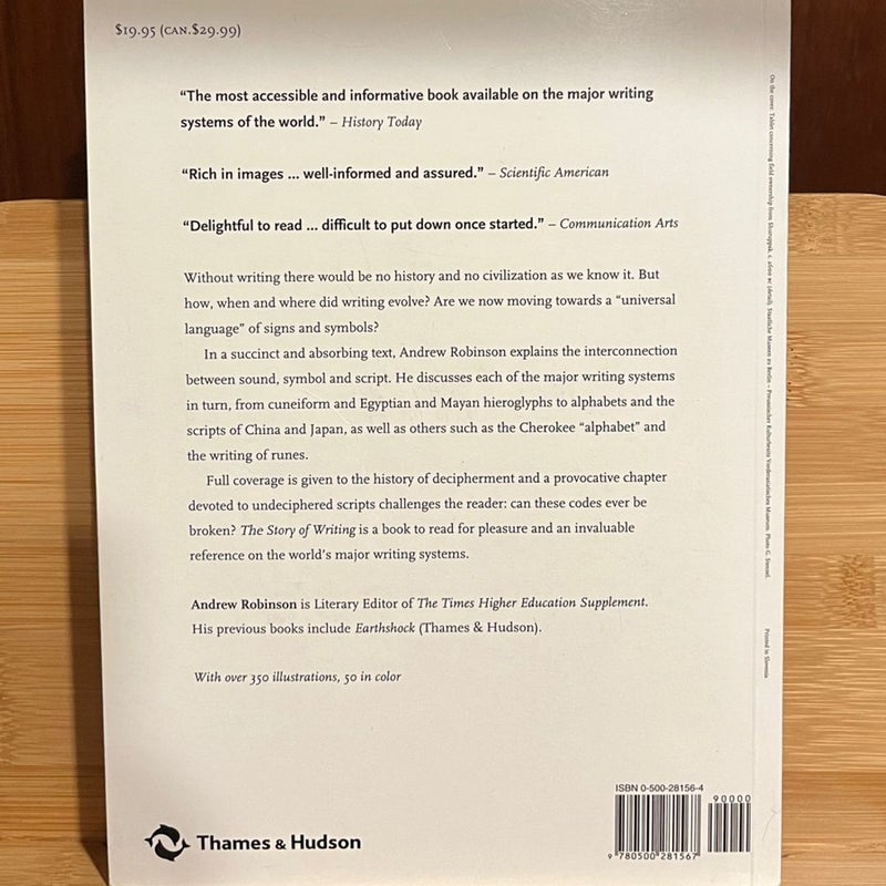 The Story of Writing. Alphabets, Hieroglyphs and Pictograms VERY GOOD Softcover