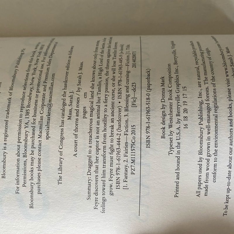A court of thorns and roses