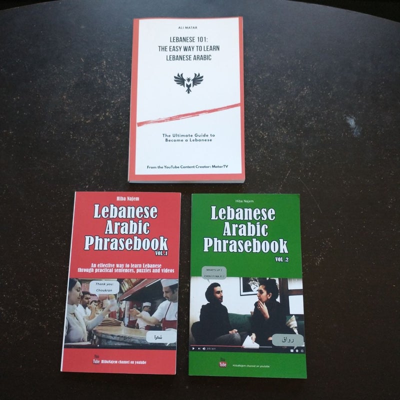 Lebanese Bundle (Lebanese 101, Lebanese Arabic Phrasebook Vol's 1 & 2)