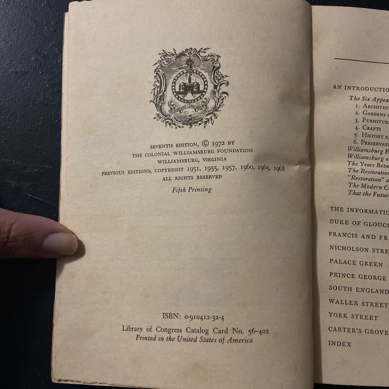 Colonial Williamsburg Official Guidebook and Map