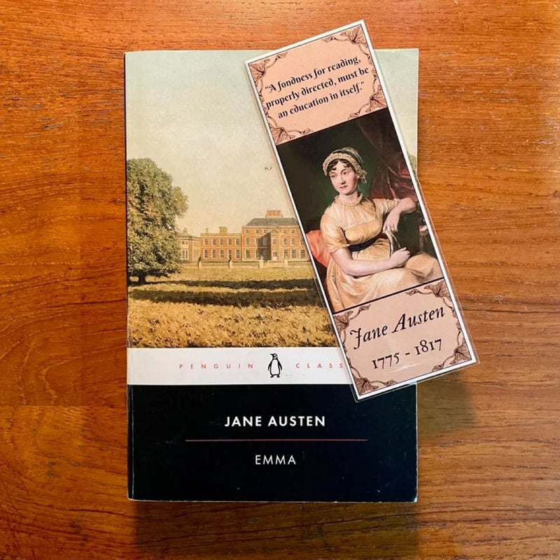 Emma by Jane Austen Penguin Classics UK Edition Softcover Book & Bookmark Set