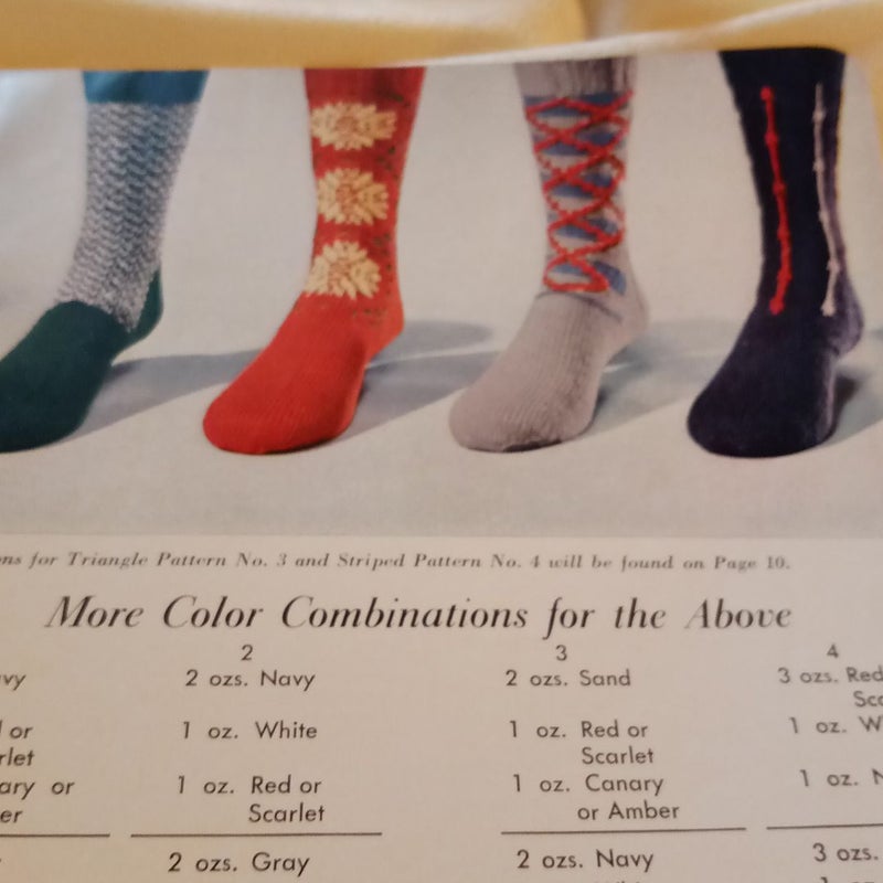 Socks Vintage 1955 knitting booklet