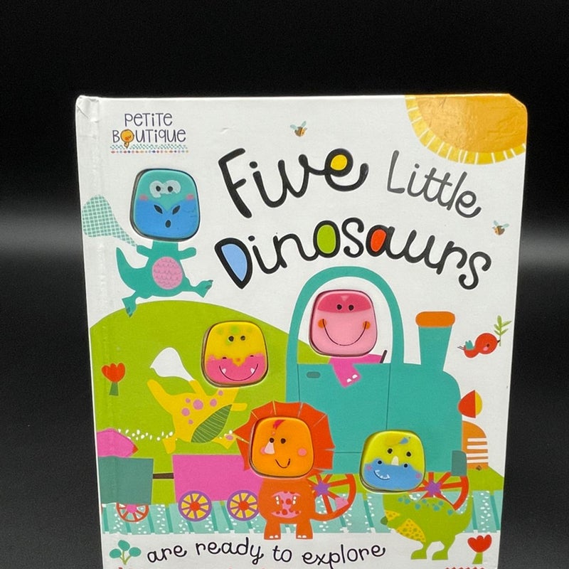 Five Little Dinosaurs are ready to explore board book