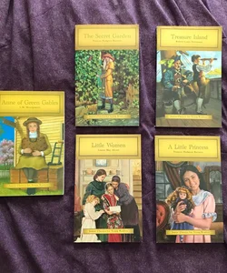 Junior Classics for Young Readers 5-Book Collection (Anne of Green Gables, The Secret Garden, Treasure Island, Little Women, & A Little Princess)