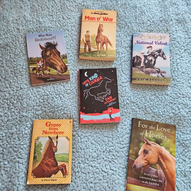 Juvenile horse book collection assorted books (F & NF)