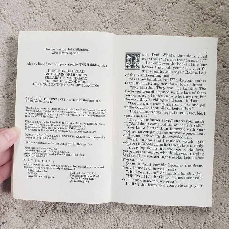 Revolt of the Dwarves: A Pick-a-Path Adventure (1st Printing, 1983)