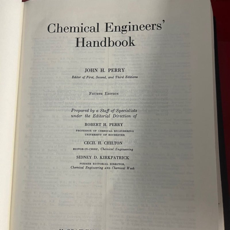 Perry’s Chemical Engineering Handbook