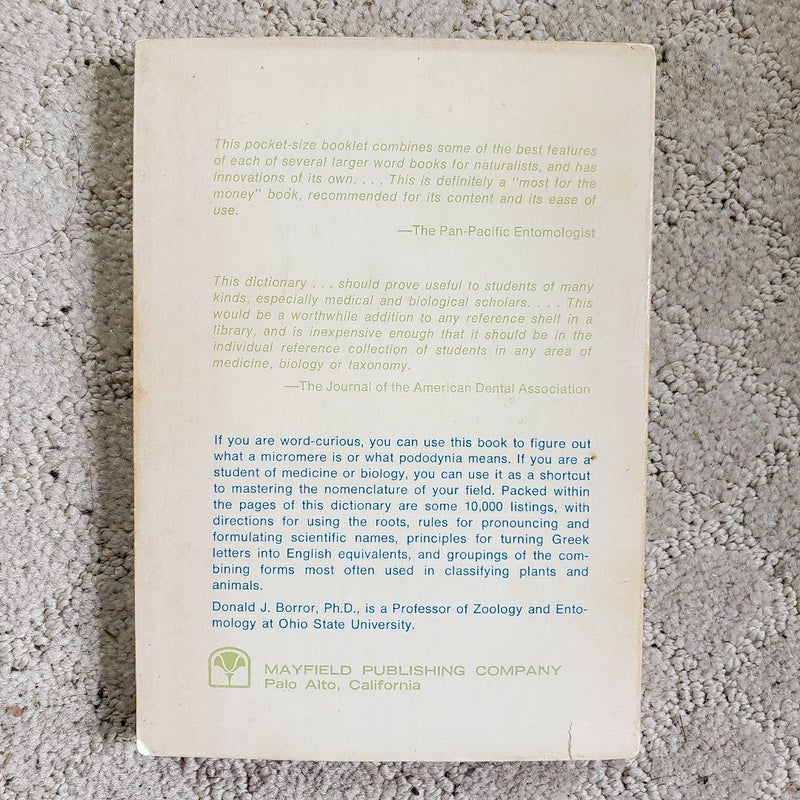 Dixtionary of Word Roots and Combining Forms (11th Printing, 1971)