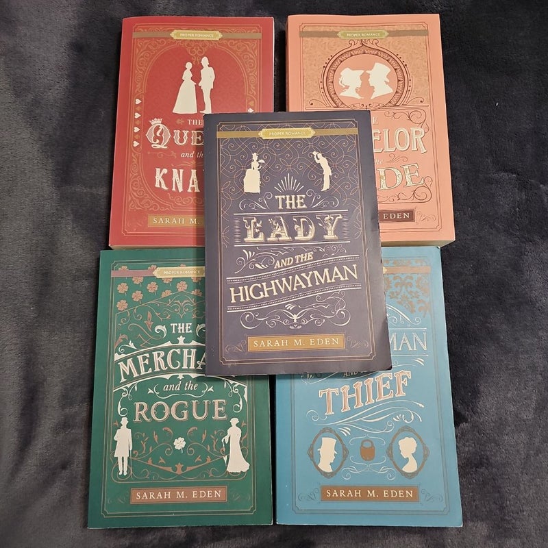 The Dread Penny Society : The Lady And The Highwayman (Proper Romance Victorian)/
The Gentleman and the Thief (Proper Romance Victorian)/The Merchant and the Rogue/The Bachelor and the Bride/The Queen and the Knave