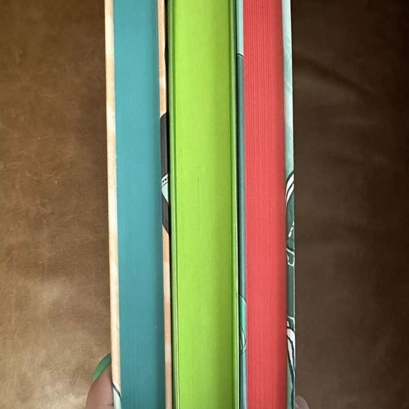 Heartstopper 1, 2, 3 (Fairyloot) signed special edition sprayed edges