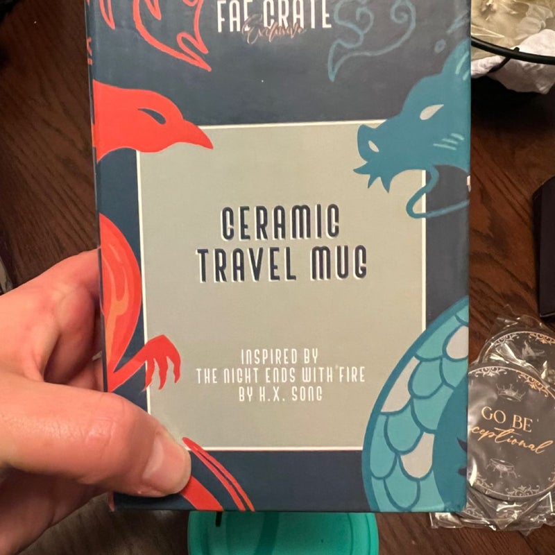 The night ends with fire travel mug