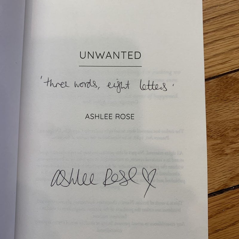 SIGNED Unwanted 