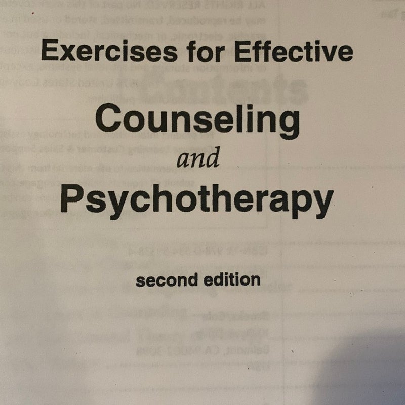 Exercises for Effective Counseling and Psychotherapy