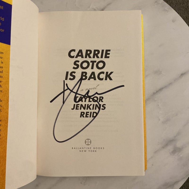 Carrie Soto Is Back (SIGNED)