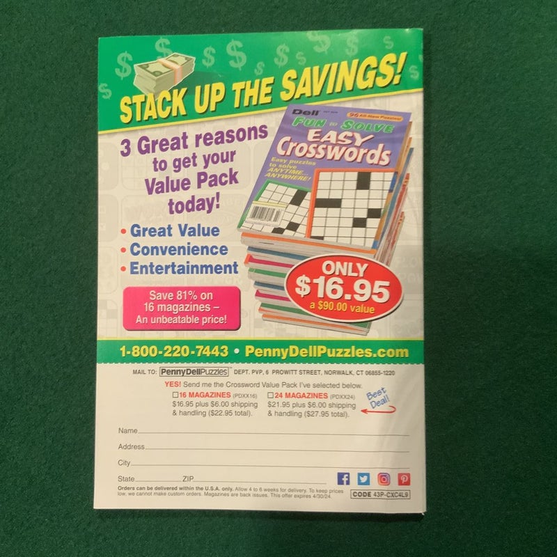 Dell’s Best easy CROSSWORDS