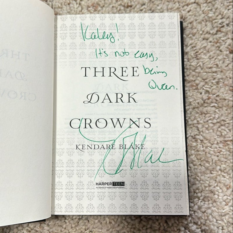 Three Dark Crowns SIGNED