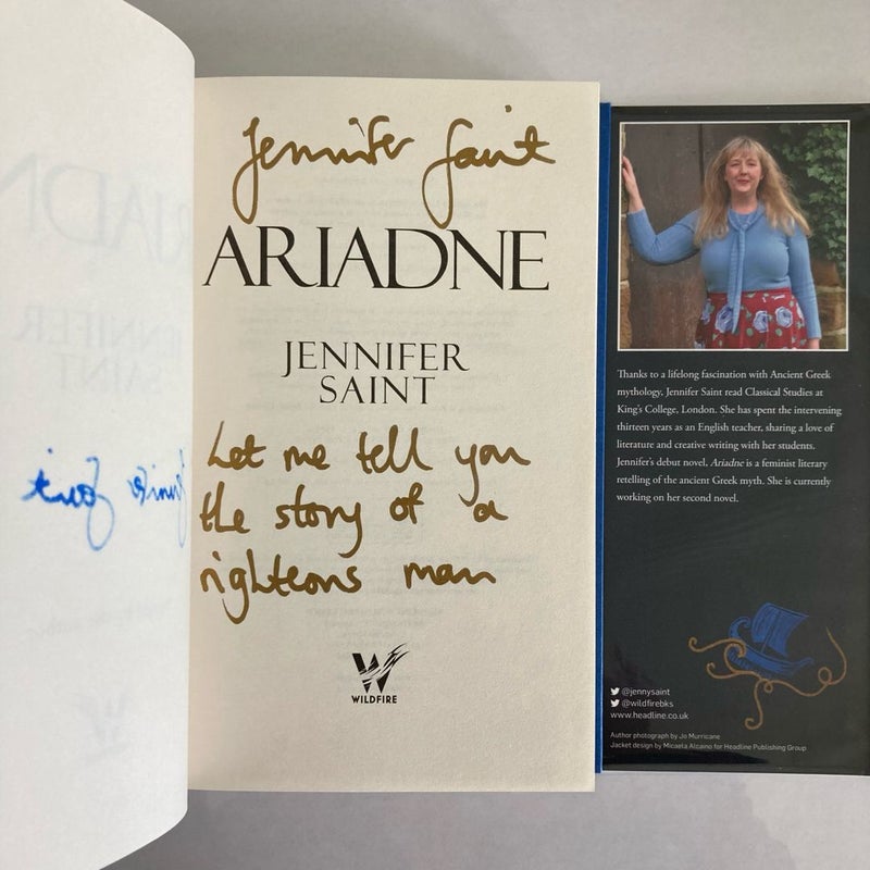 ARIADNE SIGNED X2 & LINED Waterstones Edition 1st/1st RARE OOP