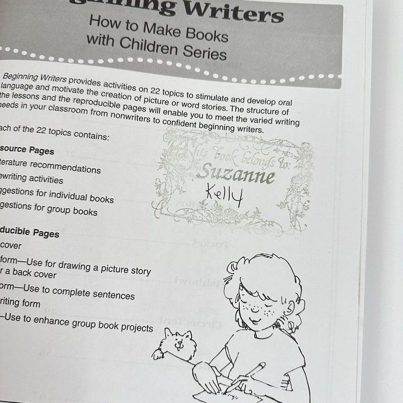 Beginning Writers How to Make Books w/Children Teacher Resource