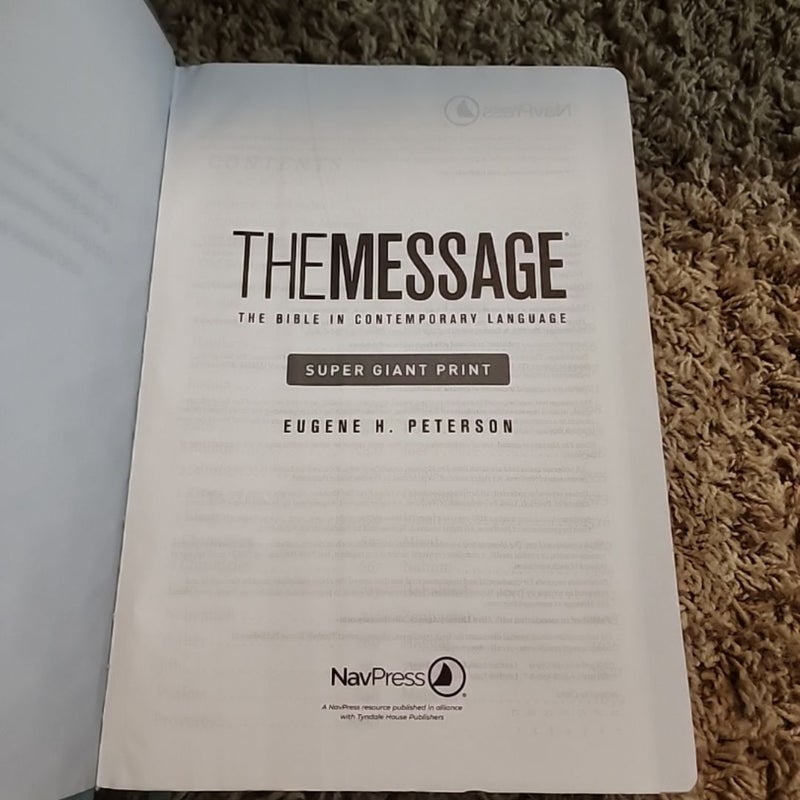 The Message Bible Super Giant Print Edition