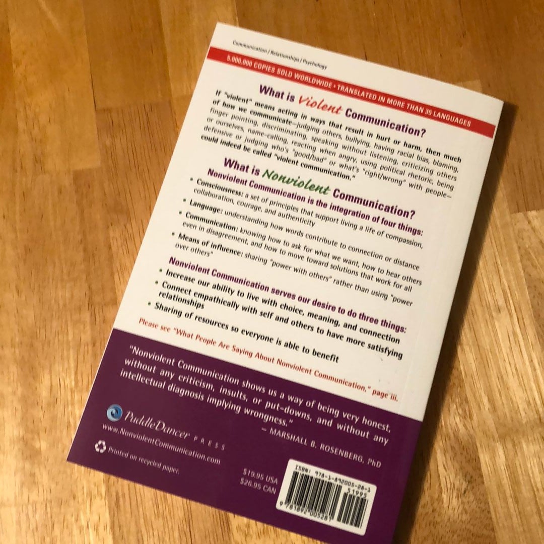 Nonviolent Communication: A Language Of Life By Marshall B. Rosenberg ...