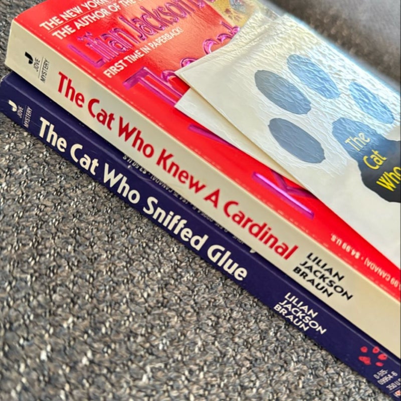 Bundle of The Cat Who..2 books & stickers 