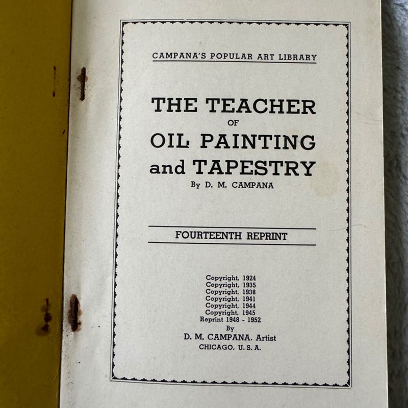 VINTAGE The Teacher of Oil Painting
