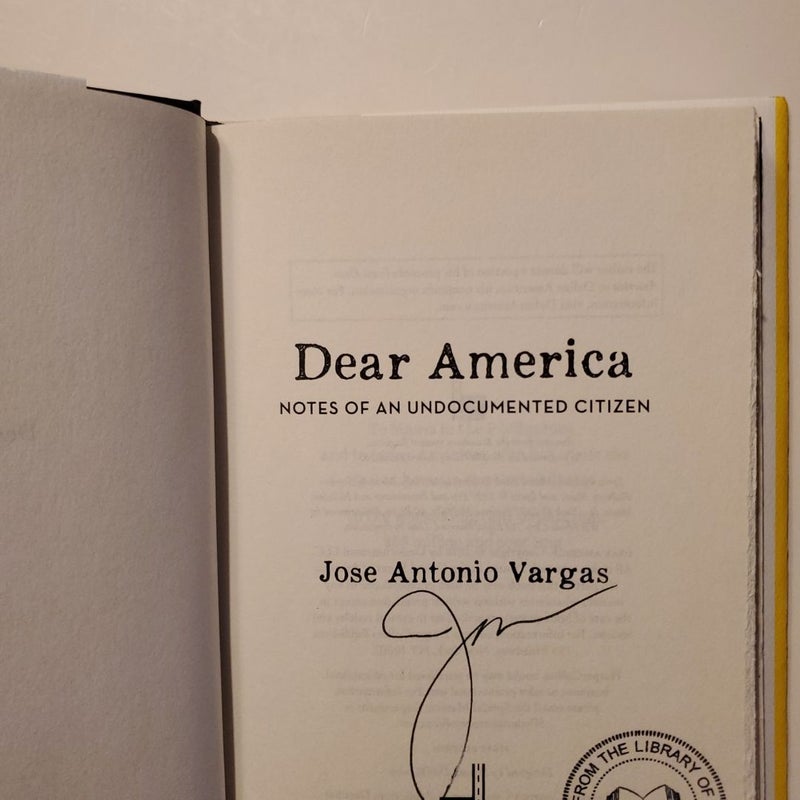 Dear America *SIGNED*